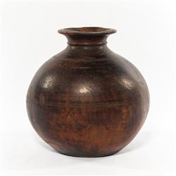 Phil Rustic Lodge Brown Wood Decorative Table Vase|