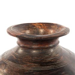 Phil Rustic Lodge Brown Wood Decorative Table Vase|