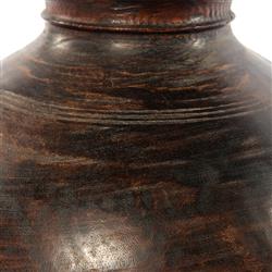 Phil Rustic Lodge Brown Wood Decorative Table Vase|
