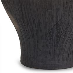 Claire Mid Century Modern Black Clay Decorative Bud Table Vase|