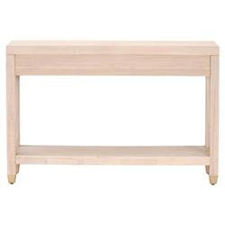 Stacy Modern Light Brown Oak Brass Steel 3 Drawer Rectangular Console Table|