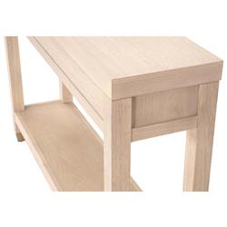 Stacy Modern Light Brown Oak Brass Steel 3 Drawer Rectangular Console Table|