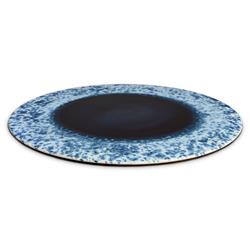 L'Objet Terra Modern Classic Indigo Porcelain Charger Plate|