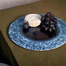 L'Objet Terra Modern Classic Indigo Porcelain Charger Plate|
