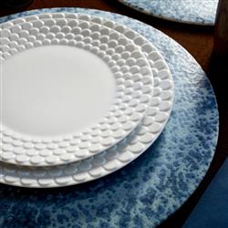 L'Objet Terra Modern Classic Indigo Porcelain Charger Plate|
