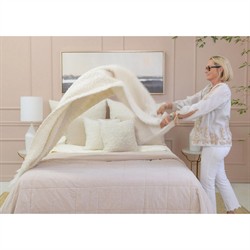 Murphy Modern Classic Cream Oversized Throw Blanket|