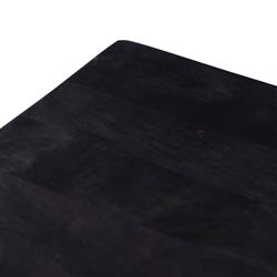 Rhian Coastal Beach Black Mango Wood Black Woven Cane 3 Drawer Nightstand|