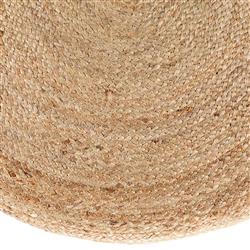 Barnum Coastal Beach Tan Jute Round Stool|