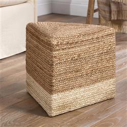 Sienna Coastal Beach Tan Triangle Pouf|