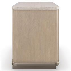 Adalyn Modern Classic Travertine Beige Oak Nightstand - 34"|
