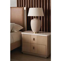Adalyn Modern Classic Camel Upholstered Leather Beige Oak Bed - Queen|
