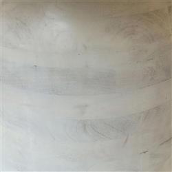 Mendez Mid Century Whitewash Mango Wood Round Pedestal Dining Table - 42"W|