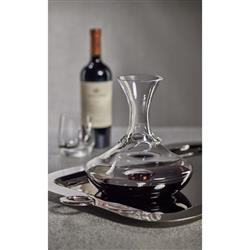 David Rustic Lodge Clear Glass Pewter Antler Accent Decanter|
