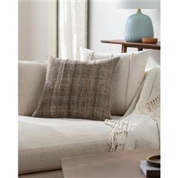 Elijah Coastal Beach Brown Indoor Outdoor Decorative Throw Pillow - 20x20|