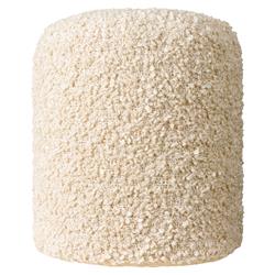 Ezekiel Modern Classic Cream Round Pouf|