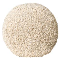 Ezekiel Modern Classic Cream Round Pouf|