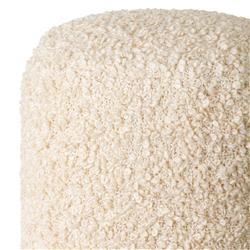 Ezekiel Modern Classic Cream Round Pouf|