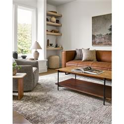 Ezekiel Modern Classic Cream Round Pouf|