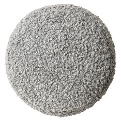 Ezekiel Modern Classic Grey Round Pouf|