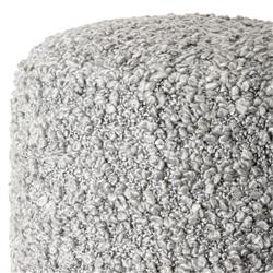 Ezekiel Modern Classic Grey Round Pouf|