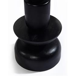 Jericho Global Bazaar White Upholstered Boucle Black Wood Counter Stool|