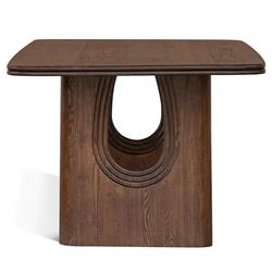 Eric Rustic Lodge Brown Oak Wood Double Pedestal Rectangular Dining Table - 86"W|