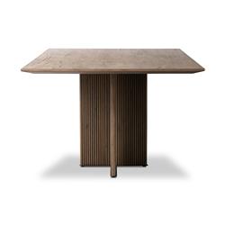 Lana Mid Century Brown Oak Top Black Iron Base Rectangular Dining Table - 94"W|