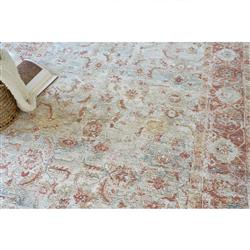 The Met Antique Loom Rust Floral Patterned Rug - 12'x15'|