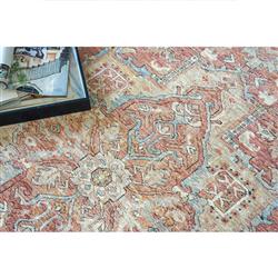 The Met Antique Loom Rust Oushak Patterned Rug - 8'x10'|