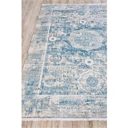The Met Legacy Blue Floral Patterned Rug - 12'x15'|