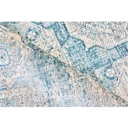 The Met Legacy Blue Floral Patterned Rug - 12'x15'|