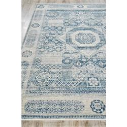 The Met Vintage Loom Blue Oushak Patterned Rug - 4'x6'|