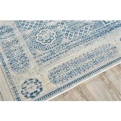 The Met Vintage Loom Blue Oushak Patterned Rug - 4'x6'|