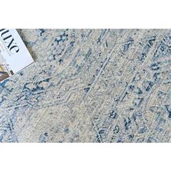 The Met Vintage Loom Blue Patterned Rug - 4'x6'|