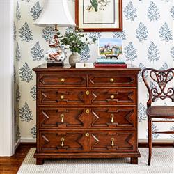 17th Century French Country Bordeaux Brown Wood Dresser|
