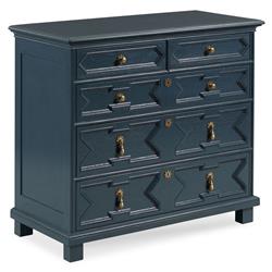 17th Century French Country Navy Blue Oak Dresser|