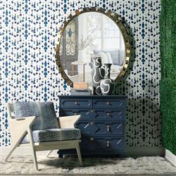 17th Century French Country Navy Blue Oak Dresser|