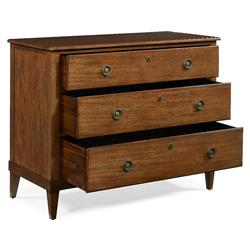 Ansley French Country Hazelnut Brown Wood Bachelor Chest|