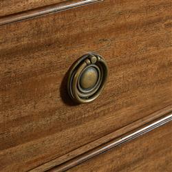 Ansley French Country Hazelnut Brown Wood Bachelor Chest|