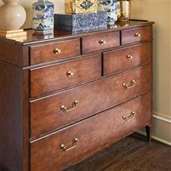 Marseille French Country Bordeaux Brown Wood Dresser|