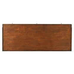 Marseille French Country Bordeaux Brown Wood Writing Desk|