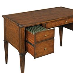 Marseille French Country Bordeaux Brown Wood Writing Desk|