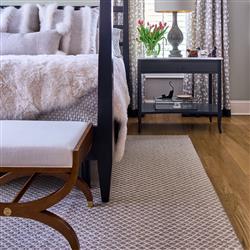 O'Brien French Country Hazelnut Brown Wood White Performance Stool|