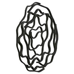 Oswald Rustic Lodge Black Wood Flower Wall Sculpture|