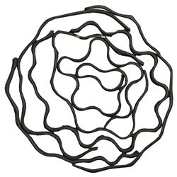 Oswald Rustic Lodge Black Wood Flower Wall Sculpture|