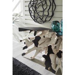 Oswald Rustic Lodge Black Wood Flower Wall Sculpture|