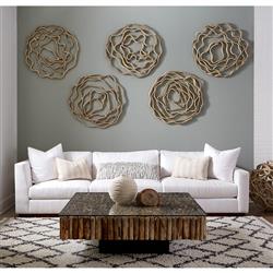 Oswald Rustic Lodge Natural Wood Flower Wall Sculpture|