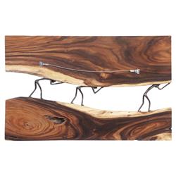 Fay Rustic Lodge Natural Chamcha Wood Wall Sculpture|