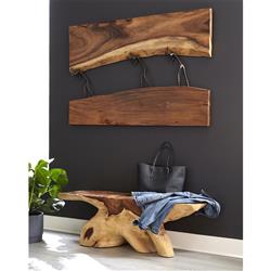 Fay Rustic Lodge Natural Chamcha Wood Wall Sculpture|