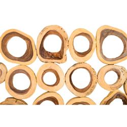 Runa Natural Chamcha Wood Rectangular Wall Sculpture|